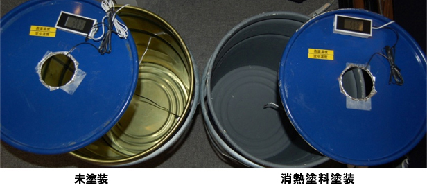 スチール製ドラム缶での実験
